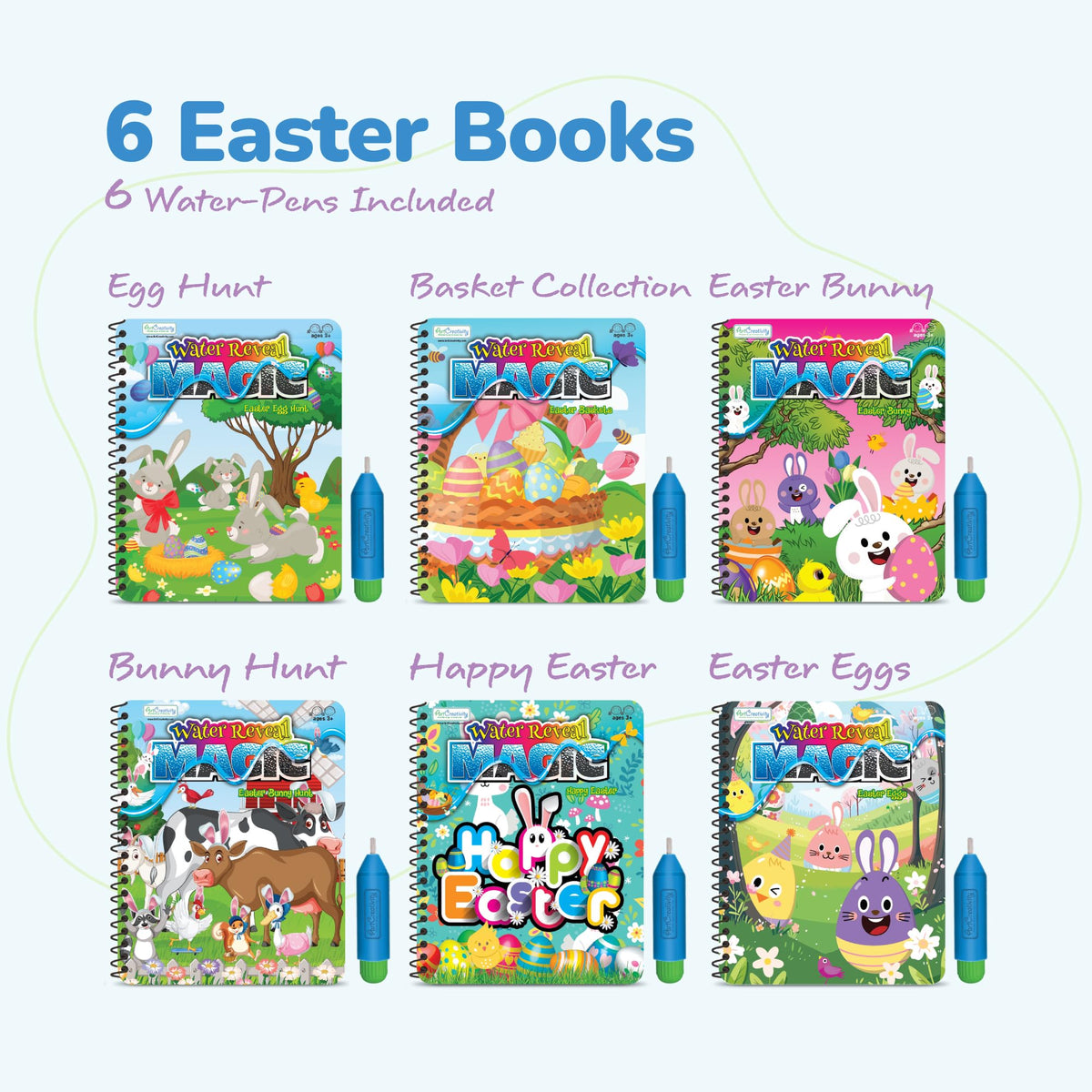 ArtCreativity Easter designs featuring bunny, egg, and chick to engage preschoolers.