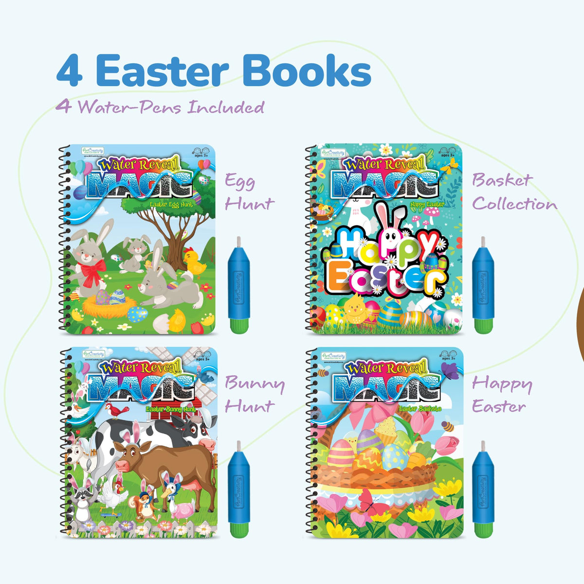 ArtCreativity Easter egg coloring pages offer open-ended color exploration for toddlers.