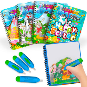 ArtCreativity Easter water coloring book 4-pack with markers for mess-free creative play.