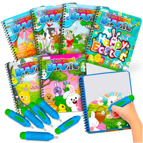 ArtCreativity Easter water coloring books six-pack for toddlers, mess-free coloring.