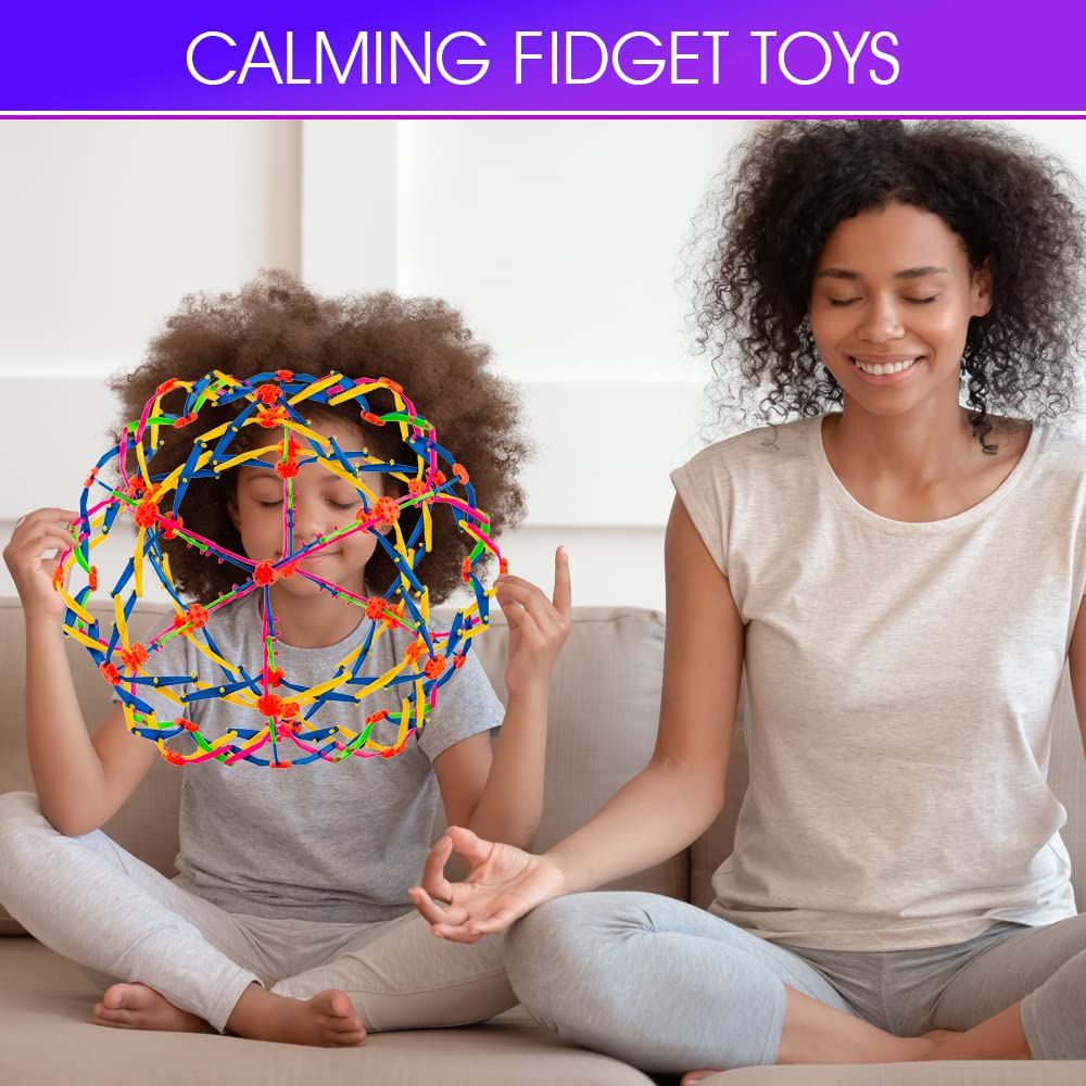 ArtCreativity expandable breathing ball in motion, bright colors spark curiosity and play.