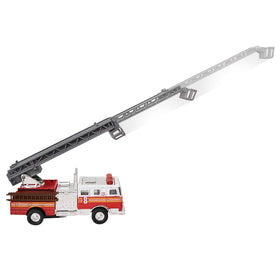 ArtCreativity extendable ladder truck reaches one full foot for dramatic rescues.
