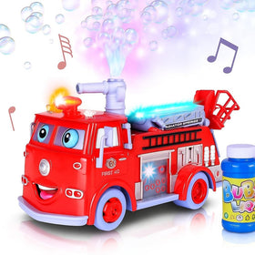 ArtCreativity Fire Truck Bubble Solution Fill shows easy, mess-free setup for bubble play.