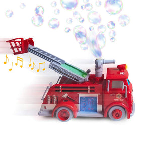 ArtCreativity Fire Truck Lights and Siren highlight captivating visuals during playtime.