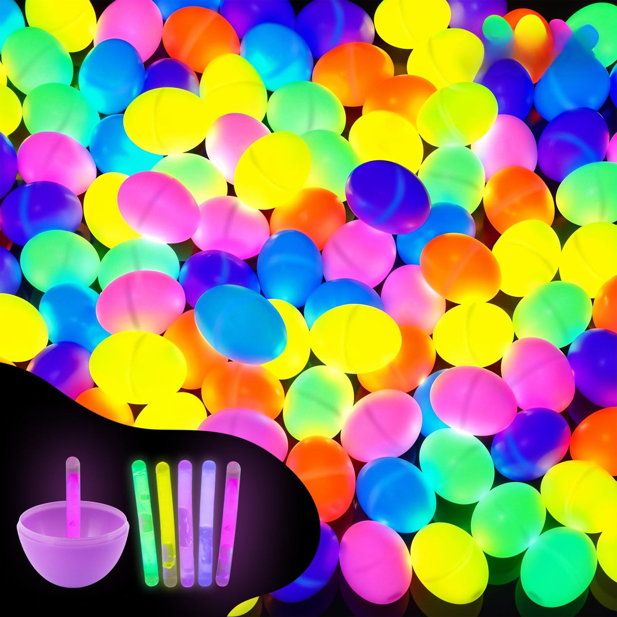 ArtCreativity glow Easter eggs set for a bright night hunt.