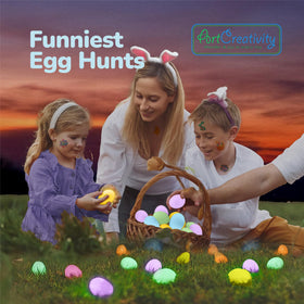 ArtCreativity glowsticks 144-pack activates easily for vibrant egg illumination.