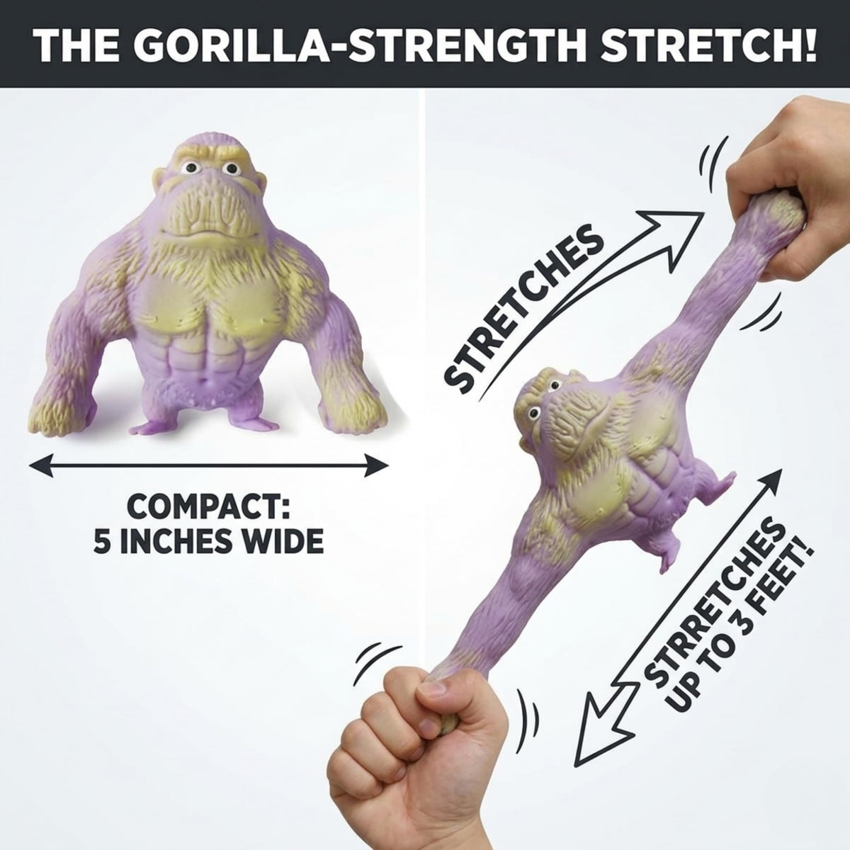 ArtCreativity gorilla toys in four colors encourage imaginative play