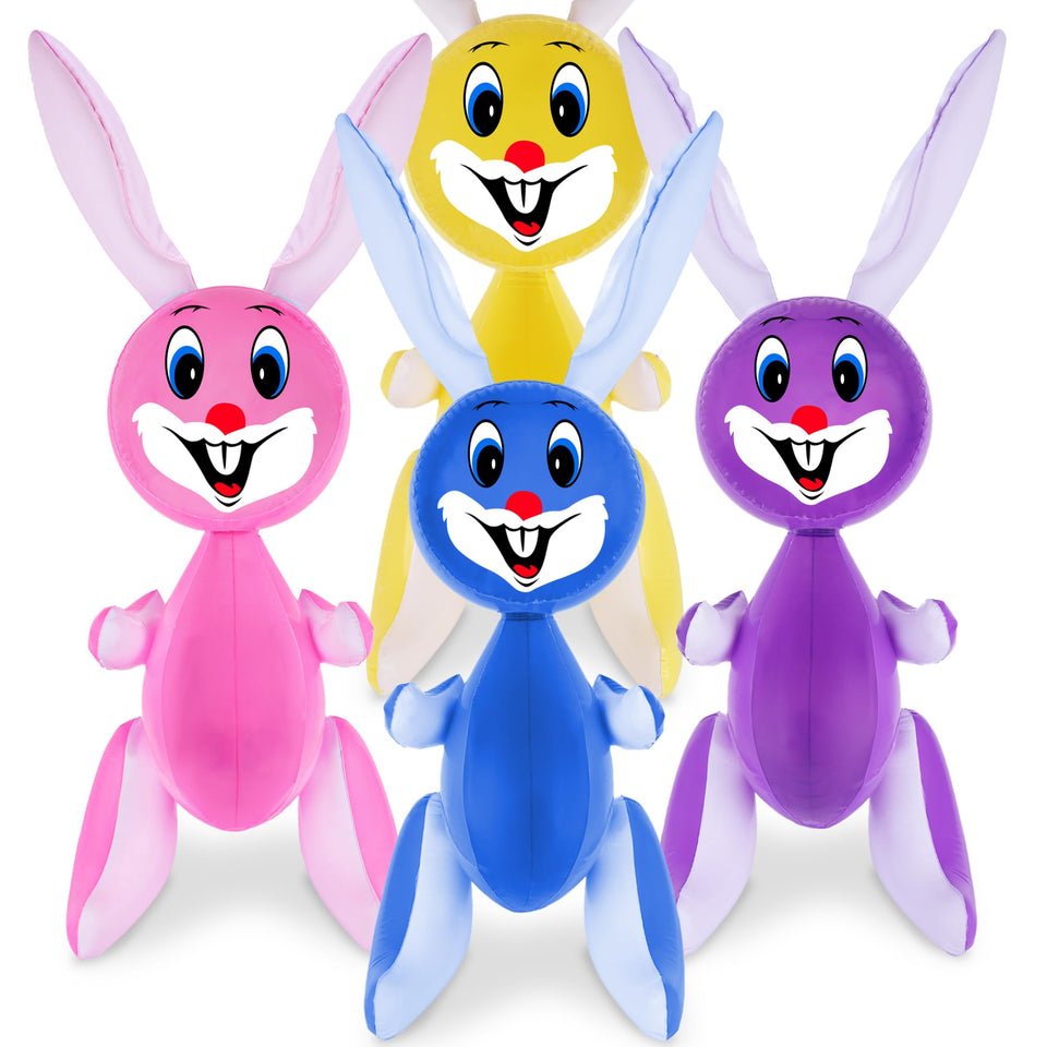 ArtCreativity inflatable Easter bunny blue decor for festive indoor celebrations