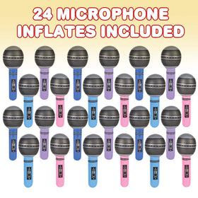 ArtCreativity inflatable microphones easy-to-inflate valve for extended indoor outdoor play.
