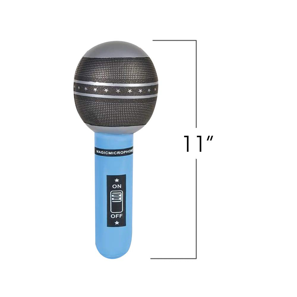 ArtCreativity inflatable microphones in vibrant colors ideal for pool time.