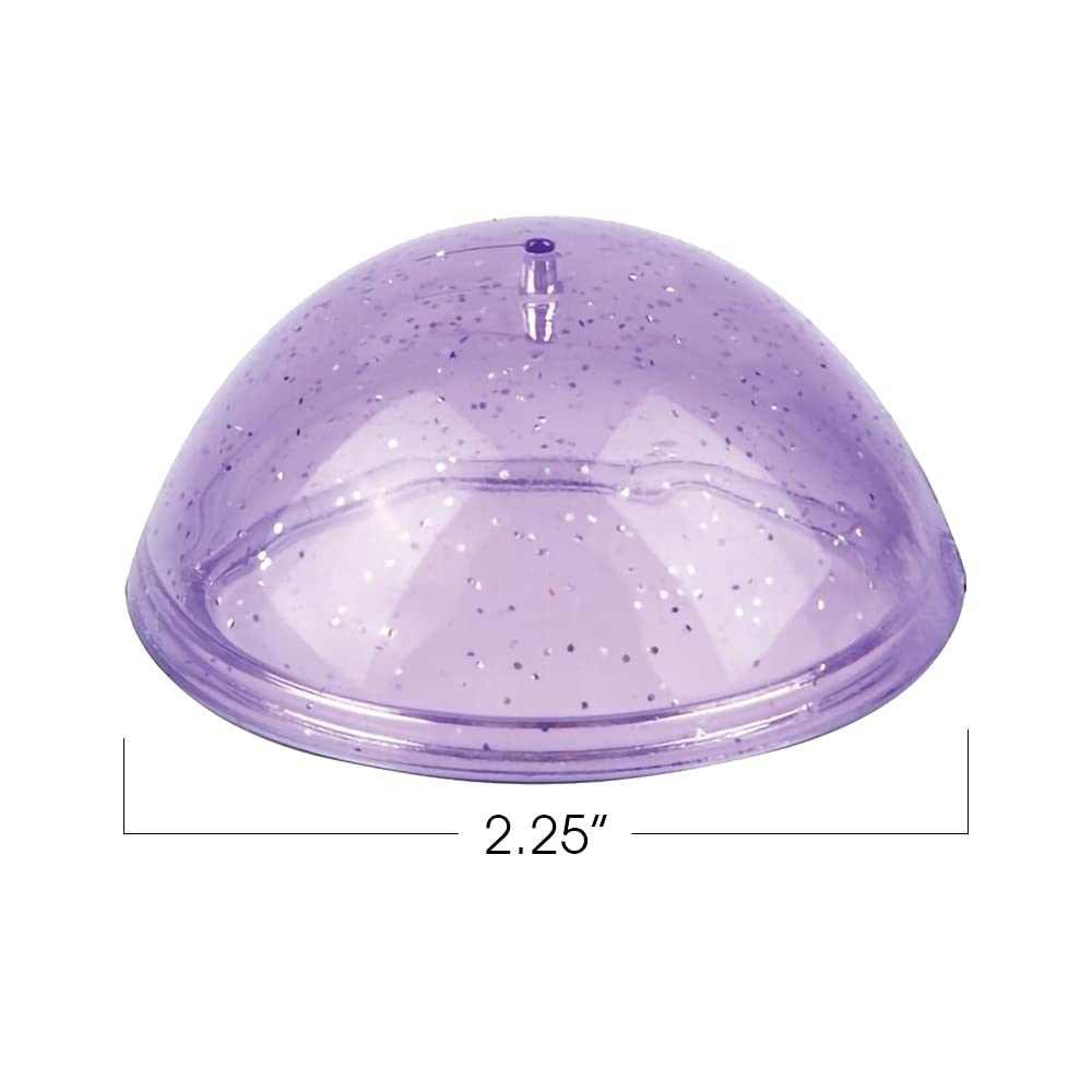 ArtCreativity jumbo glitter poppers shown inside-out for instant pop action.