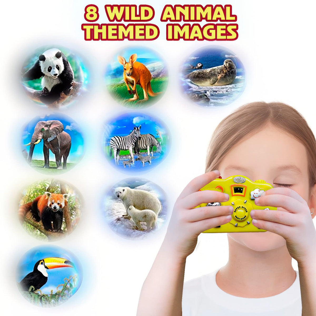 ArtCreativity camera toy set features colorful designs ideal for gifts and party favors.