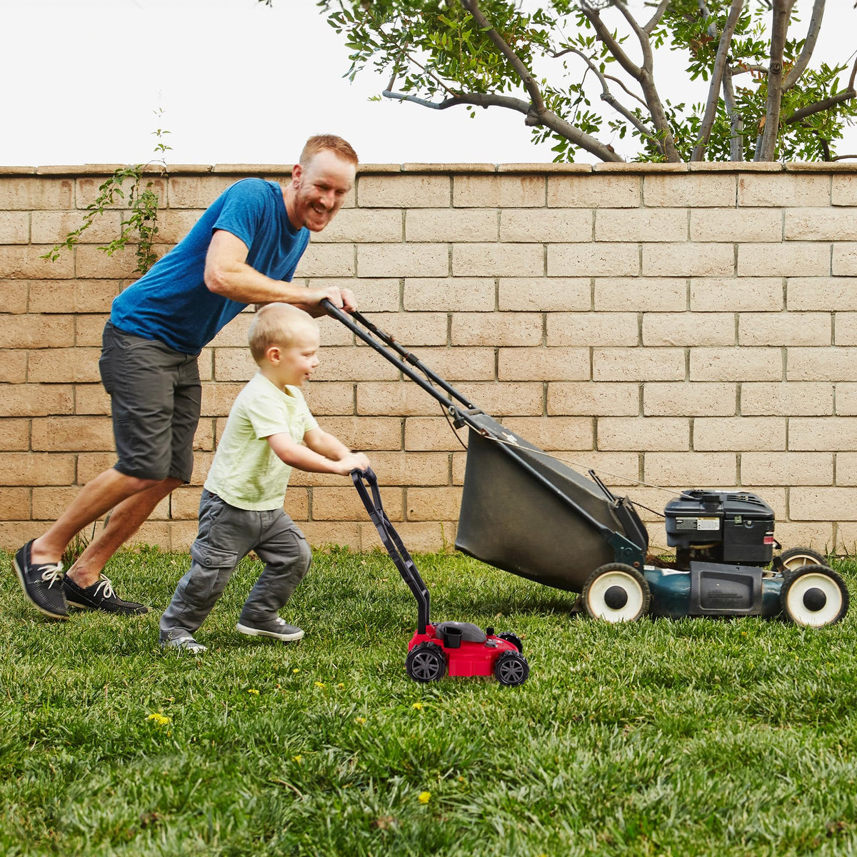 ArtCreativity lawn mower durable-plastic construction withstands outdoor adventures.