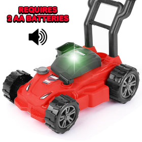 ArtCreativity lawn mower green-led-top provides engaging visual feedback during play.