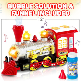 ArtCreativity kids enjoy bubble play during train motion.