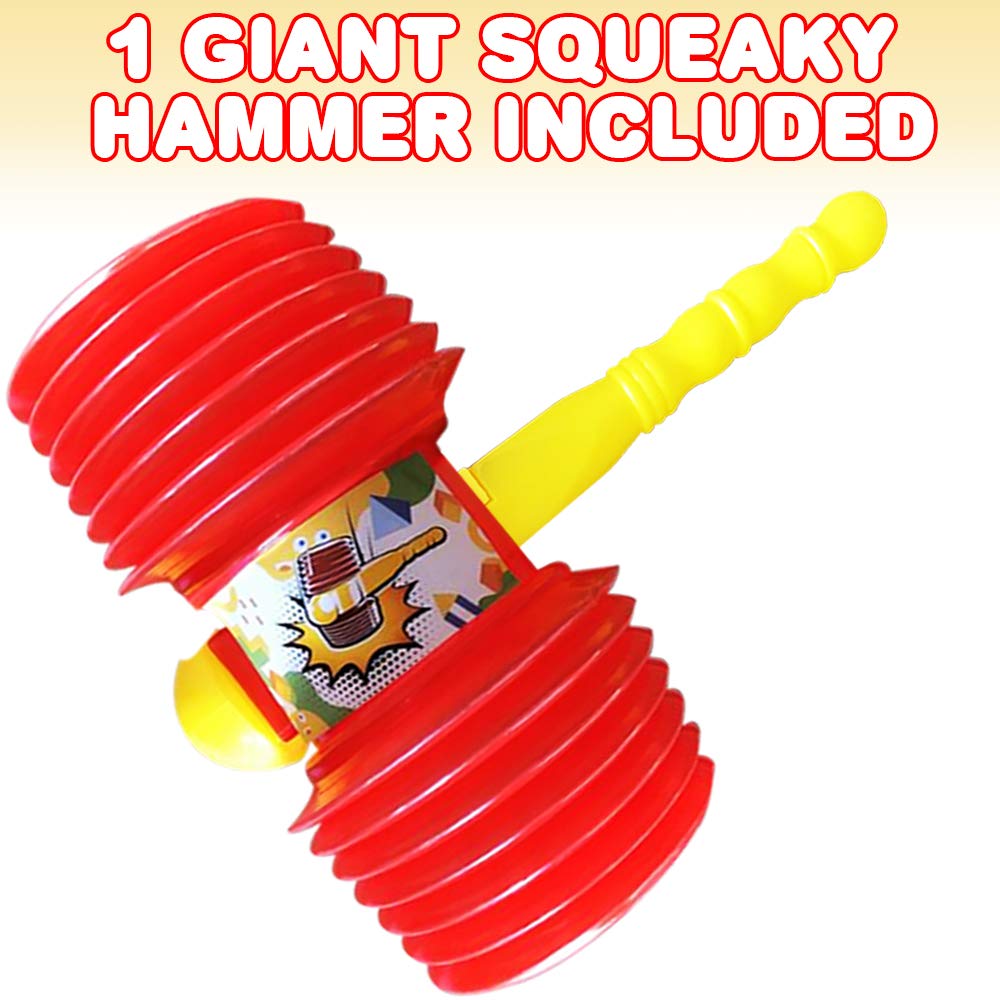 ArtCreativity kids squeaky hammer with textured handle for a secure grip.