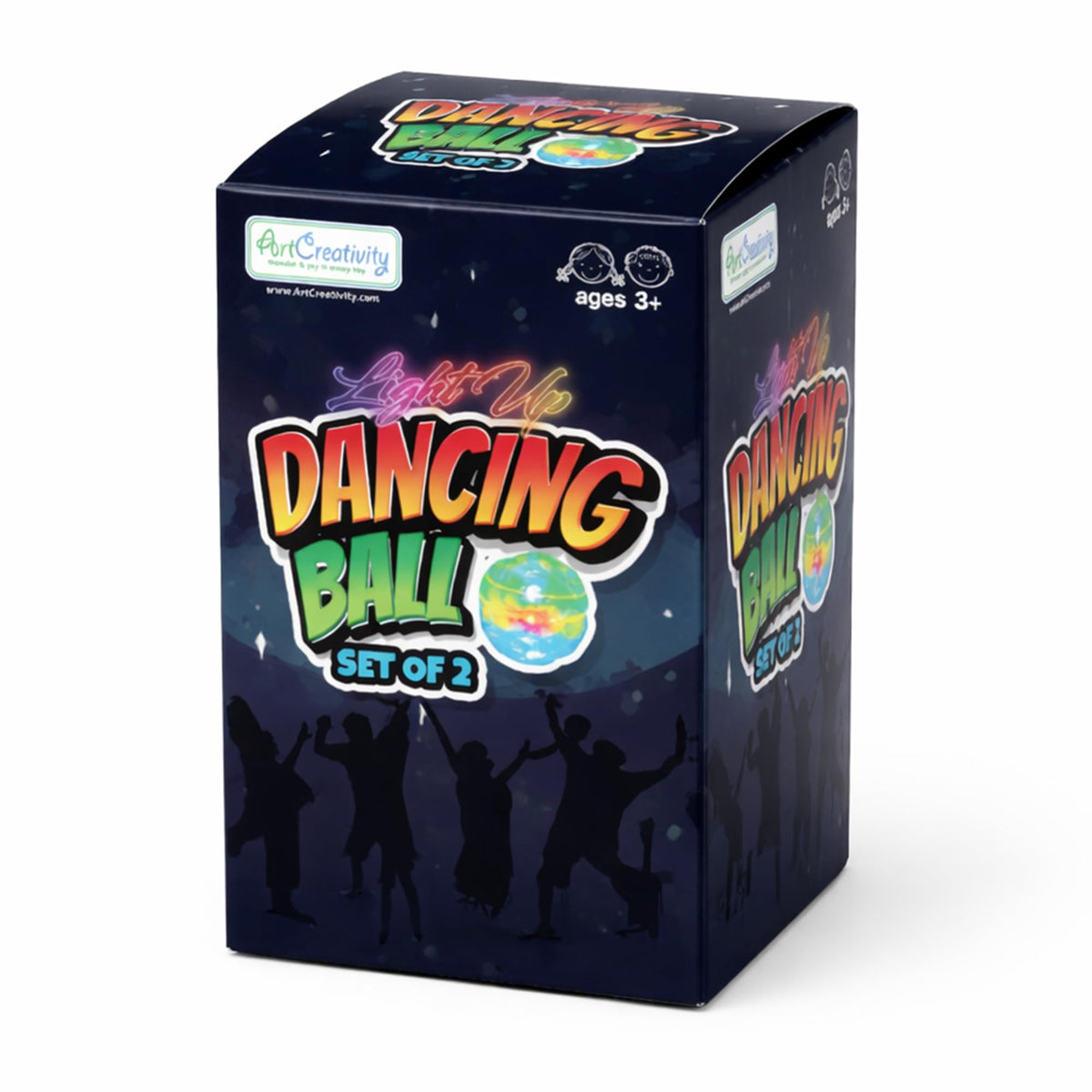 ArtCreativity light-up dancing ball gift-ready packaging ideal for birthdays