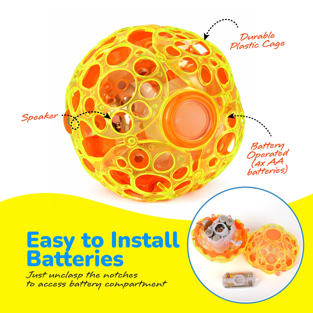 ArtCreativity light-up dancing ball singing motion captivates kids with music and movement