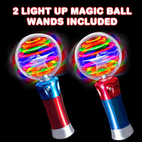 ArtCreativity light-up magic ball wand held by a child at a party moment