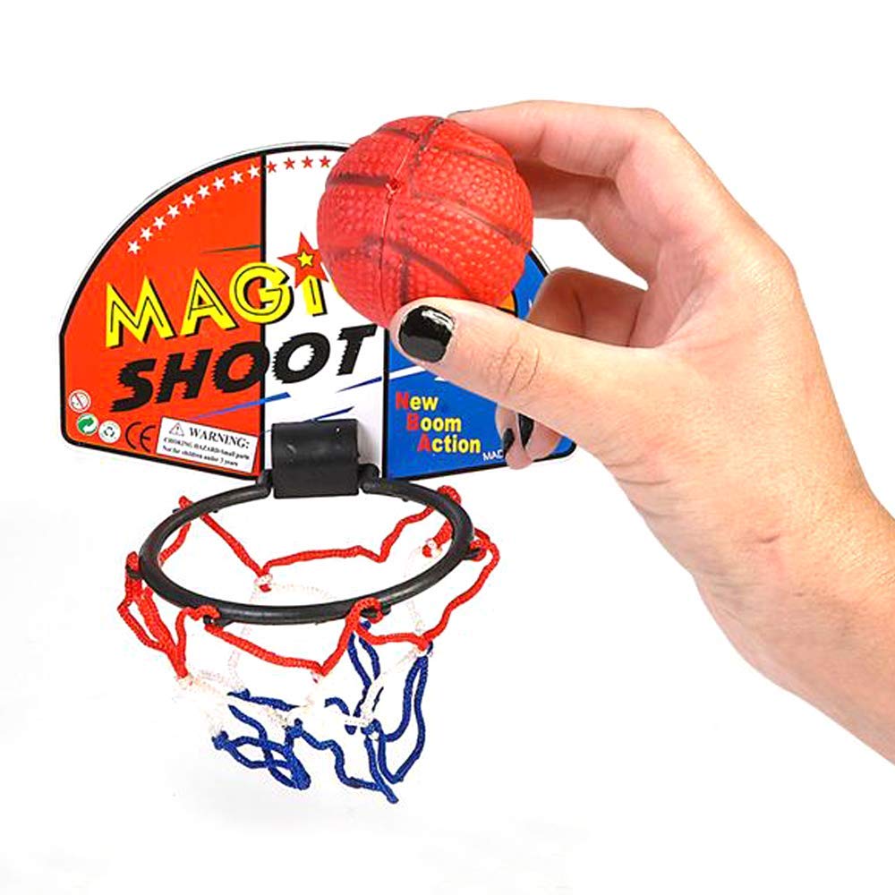 ArtCreativity Mini Basketball Game mounted on door for instant fun in any room.