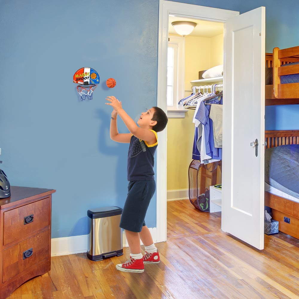 ArtCreativity Mini Basketball Game durable plastic and net withstands active play.