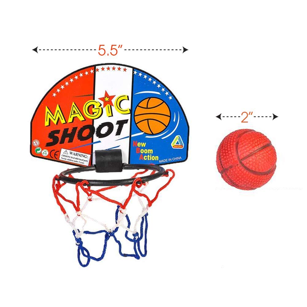 ArtCreativity Mini Basketball Game mounting tape enables quick door or wall setup.