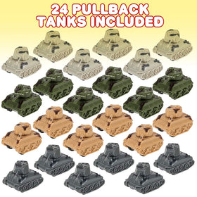 ArtCreativity four color army tanks set supports easy group play and party favors