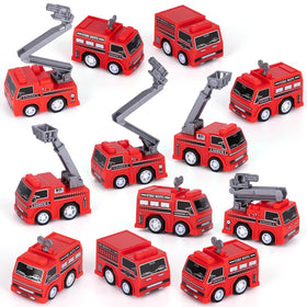 ArtCreativity mini pullback fire truck toy for imaginative play and party favors