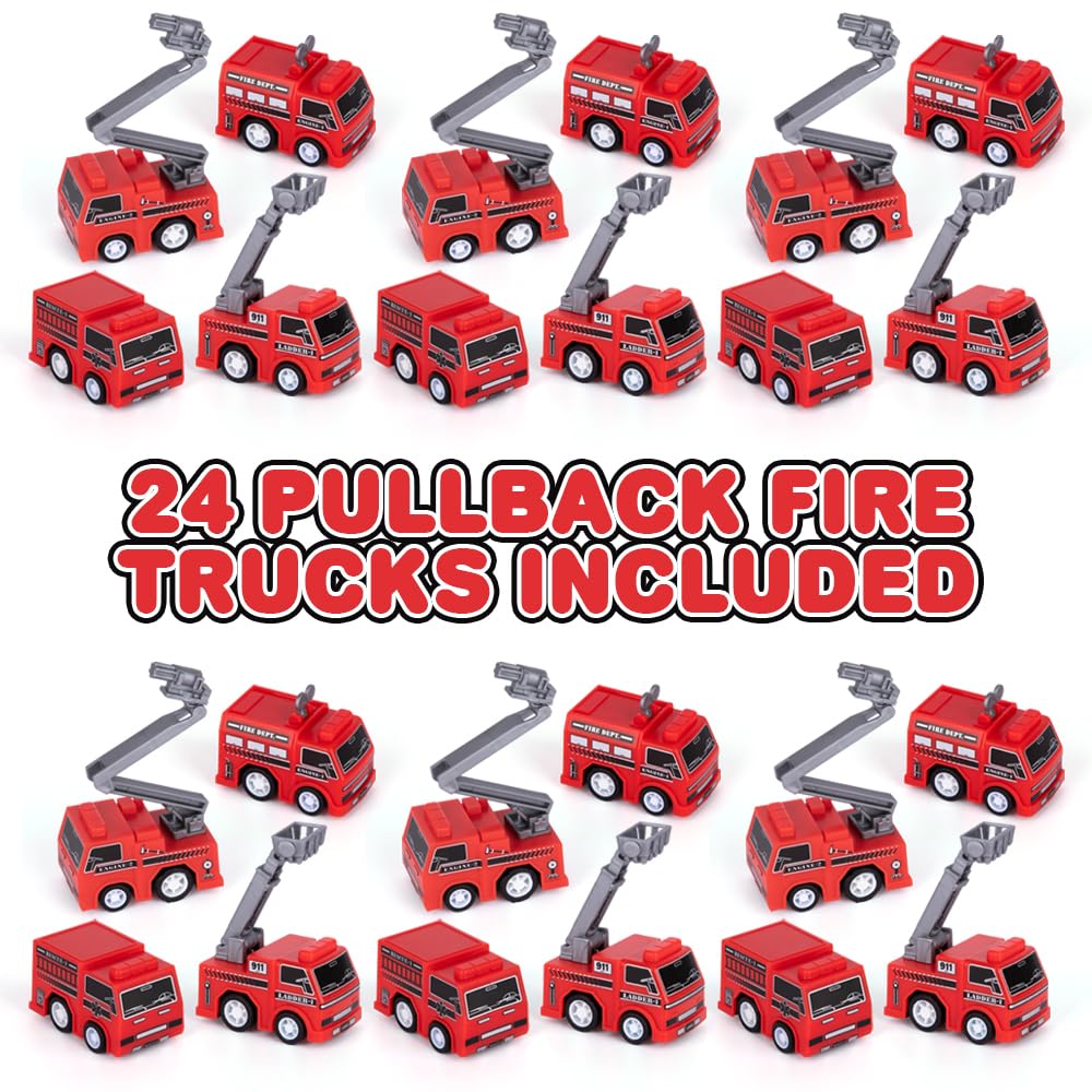 ArtCreativity fire truck with extendable ladder for realistic pretend play