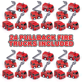 ArtCreativity fire truck with extendable ladder for realistic pretend play
