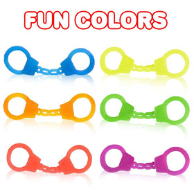 ArtCreativity mini stretch finger cuffs in neon coral; vibrant additions for pinata fillers and favors.