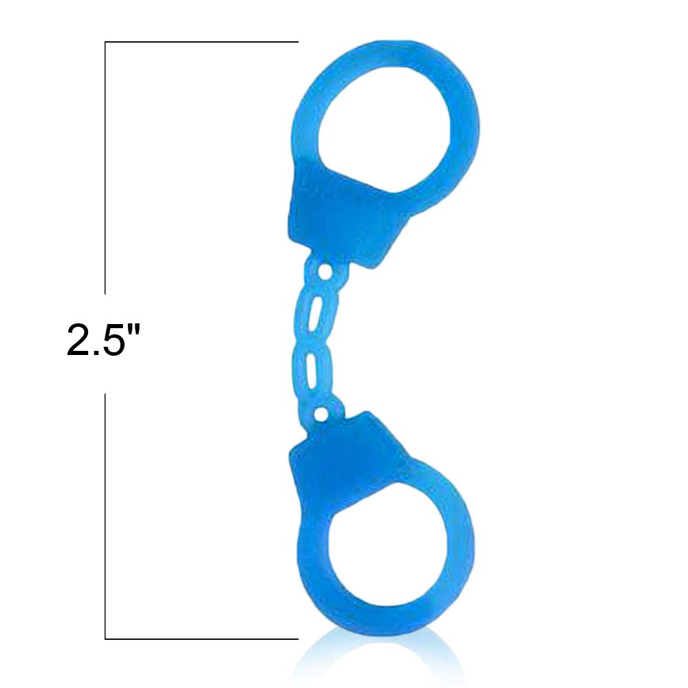 ArtCreativity mini stretch finger cuffs in neon green; ideal accents for kids' police-themed party.