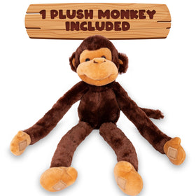 ArtCreativity monkey plush velcro hands and feet enable versatile play.