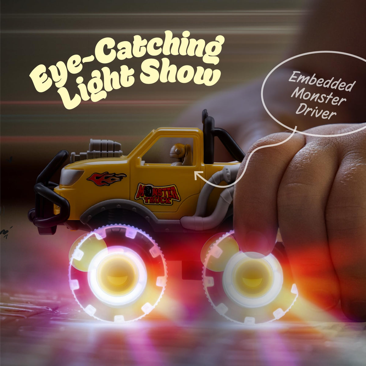 ArtCreativity 4x4 styling with oversized wheels for realistic grip and traction.