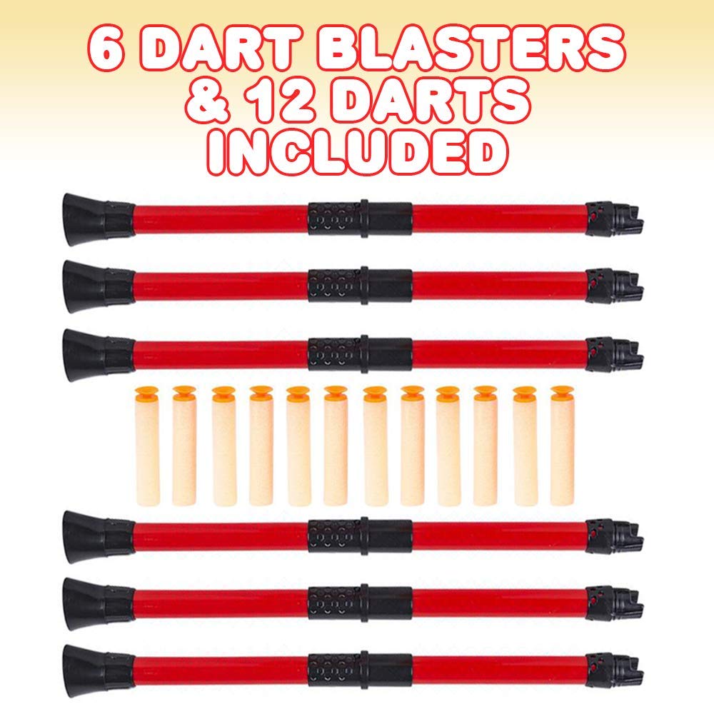 Soft foam darts for ArtCreativity Ninja Blow Darts provide safe projectiles.