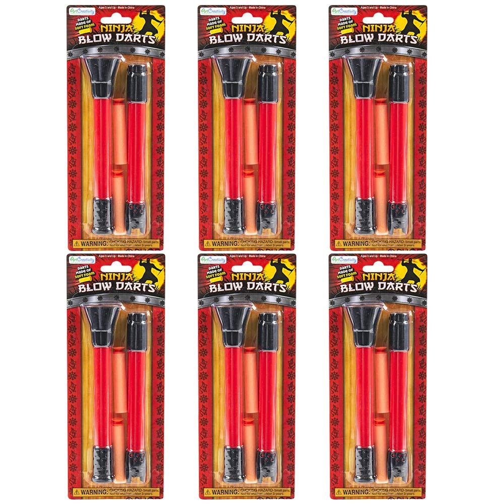 ArtCreativity Ninja Blow Darts durable non-toxic plastic construction.