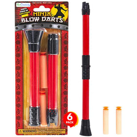 ArtCreativity Ninja Blow Darts set of six blasters for versatile indoor or outdoor play.