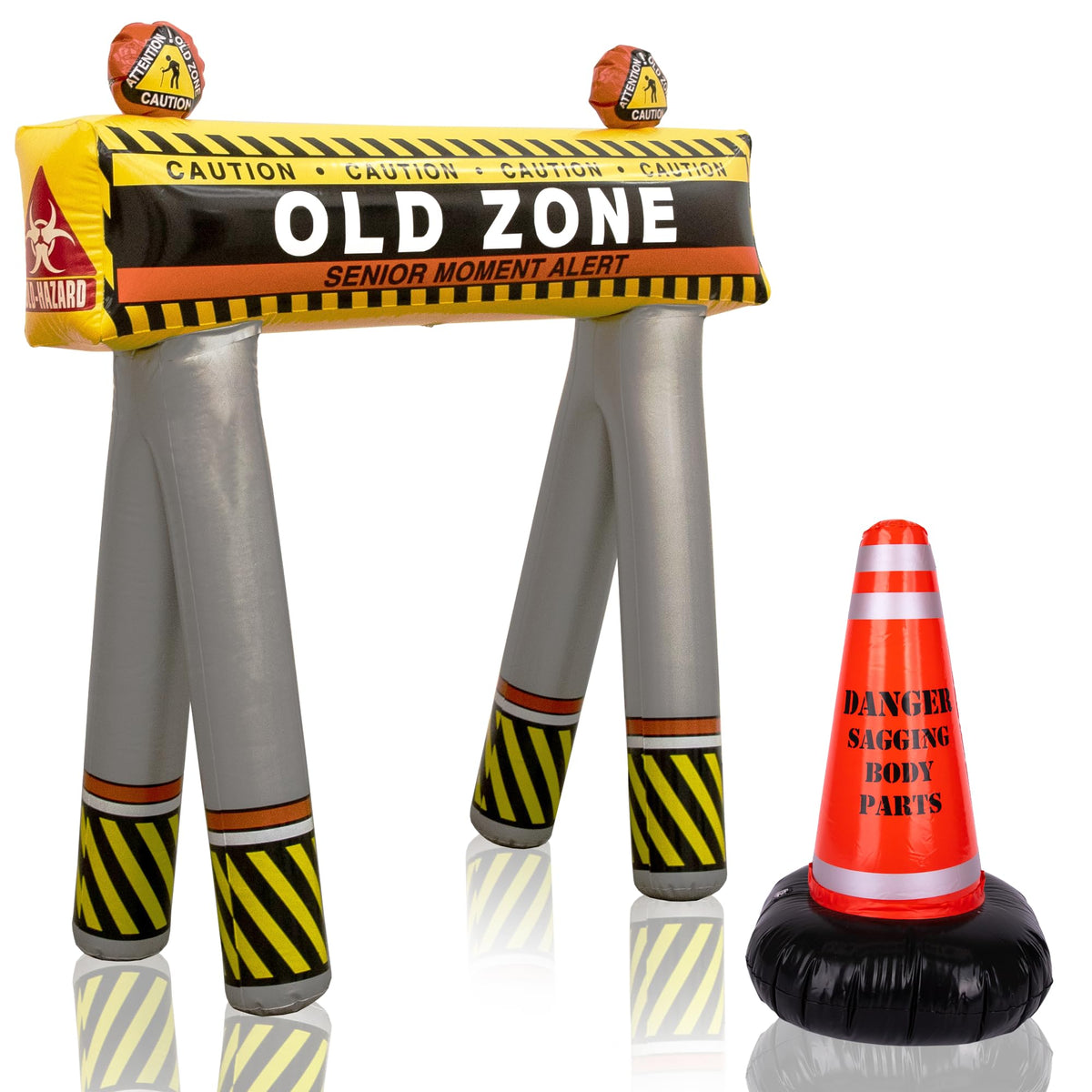 ArtCreativity Old Zone inflatable barricade, 3ft tall, ideal as a playful photo backdrop.