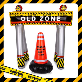 ArtCreativity barricade features Old Zone and Senior Moment Alert for humorous celebrations.