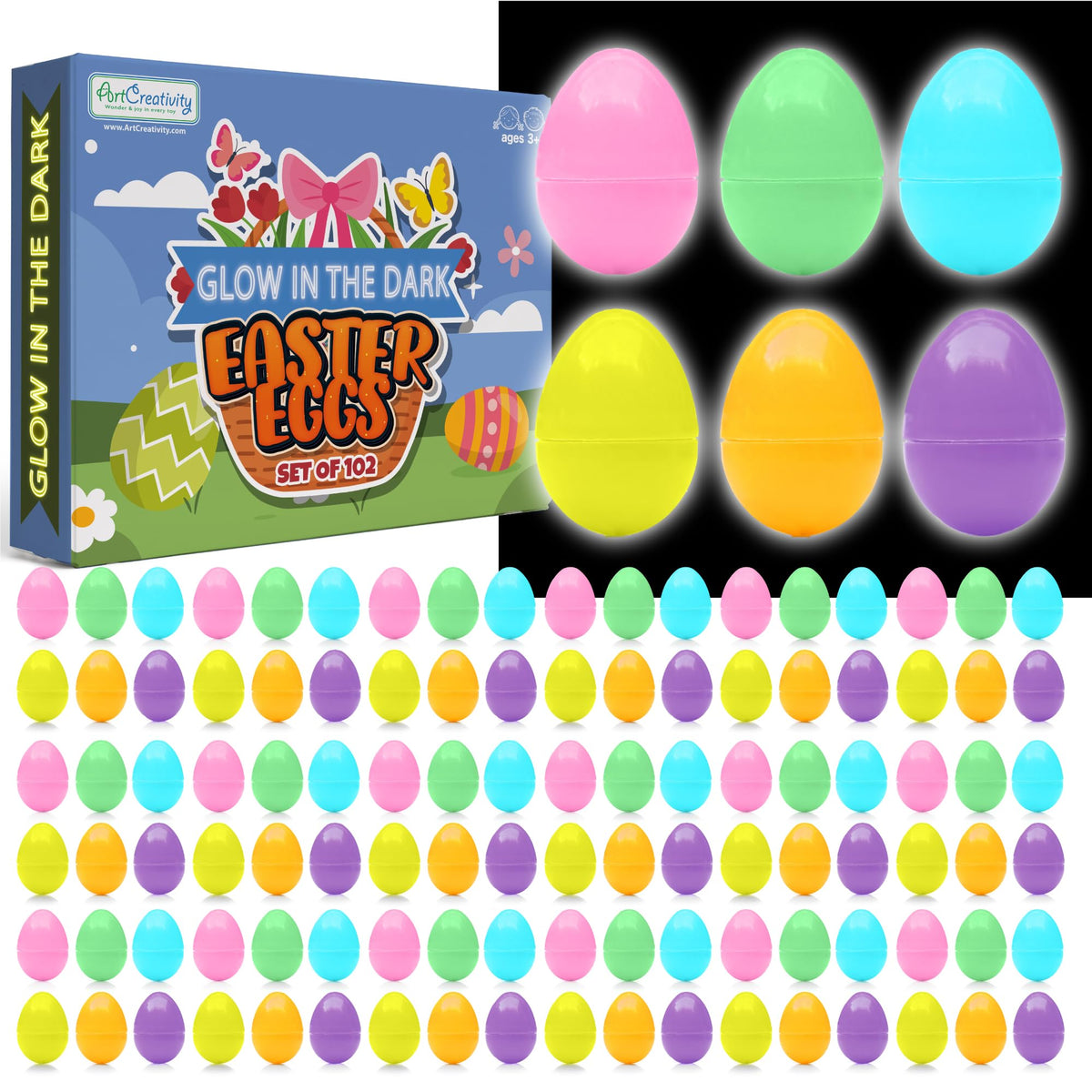 ArtCreativity party favors Easter glow eggs delight guests.