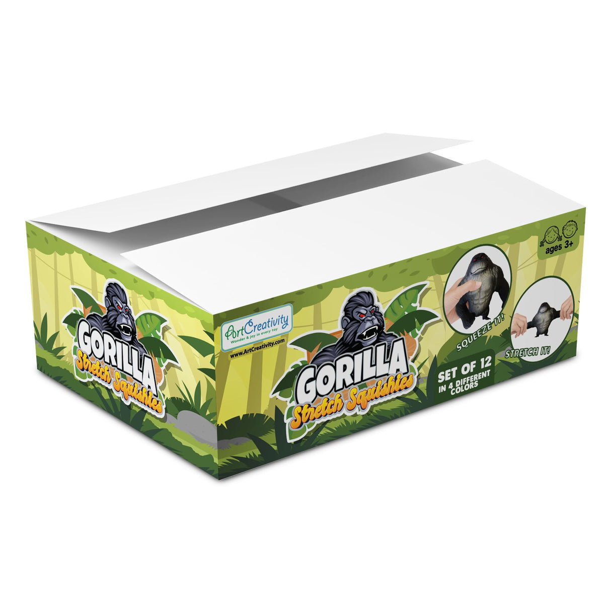 ArtCreativity 5x4.25 inch gorilla toys offer compact sensory fun