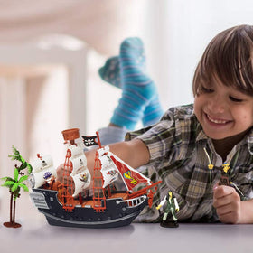 ArtCreativity pirate boat playset in action supports creative storytelling.