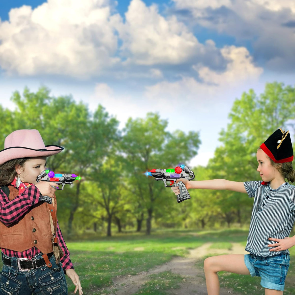 Colorful ArtCreativity Ranger set sparks imaginative scenarios during playdates and birthday celebrations.