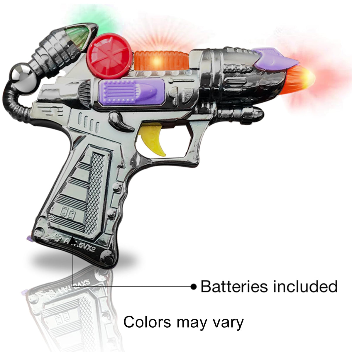 ArtCreativity Ranger handguns include batteries for instant action and minimal setup.