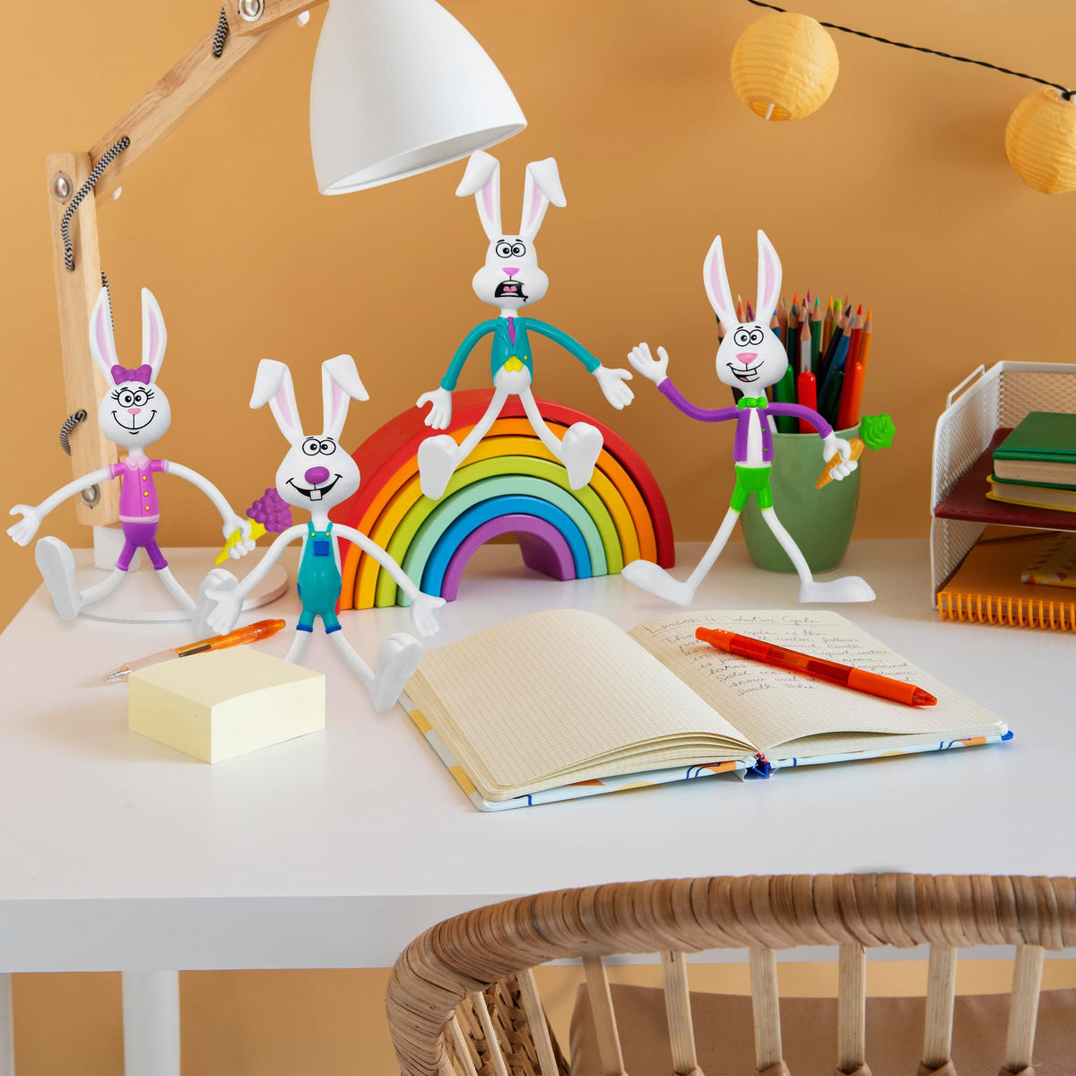ArtCreativity rubbery texture bunnies invite tactile twisting for calming, engaging play sessions.