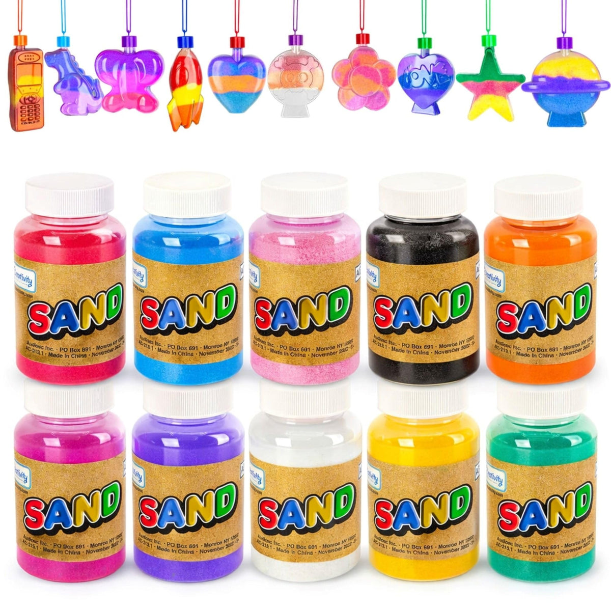 ArtCreativity sand art kit bottles in bright colors for classroom crafts