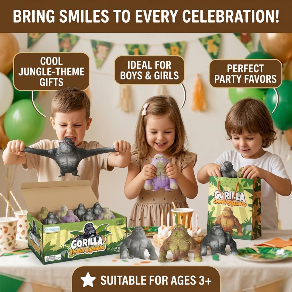ArtCreativity gorilla fidgets make great party favors and gifts