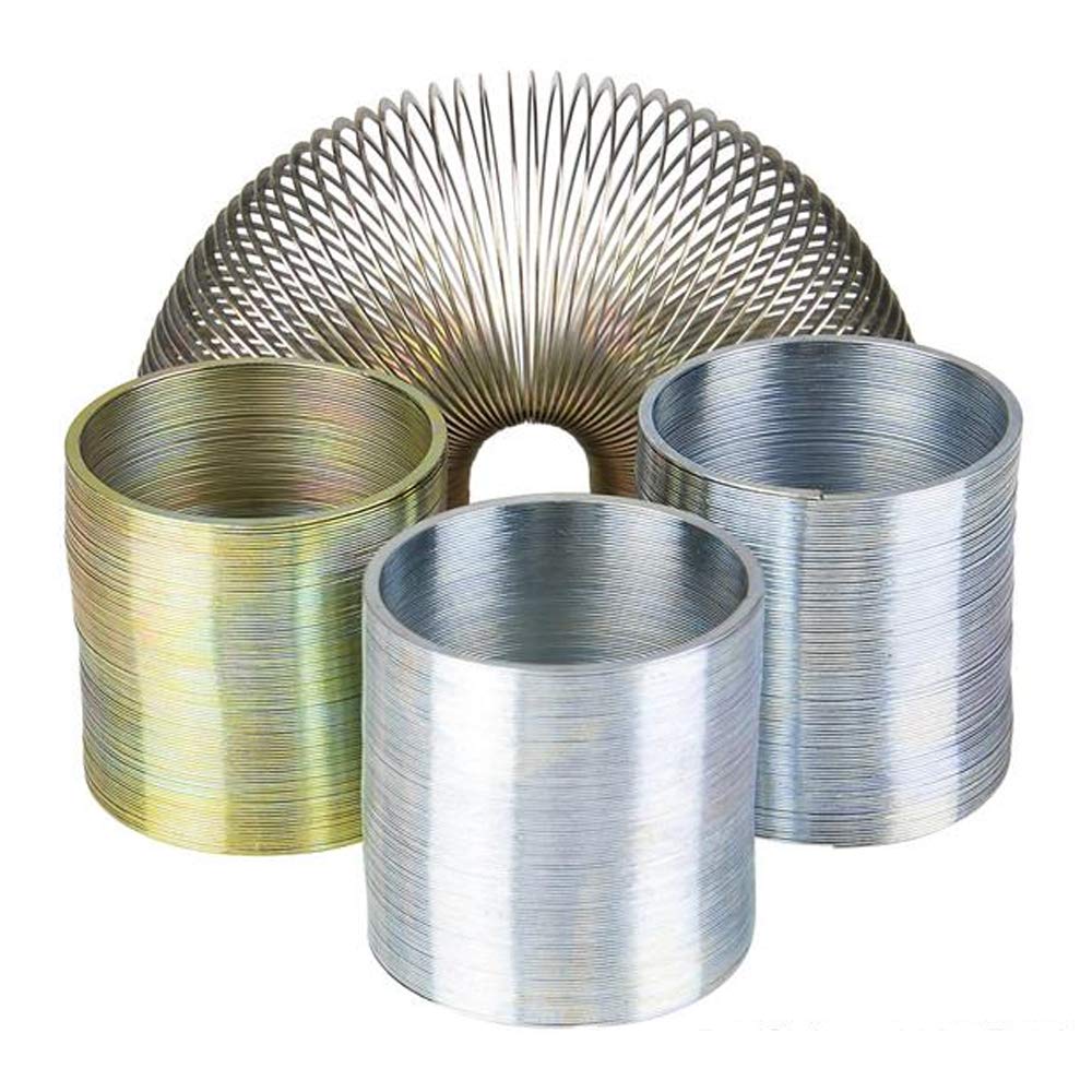 ArtCreativity slinky metal coil closeup highlighting vivid colors and sturdy metal design for kids' play.