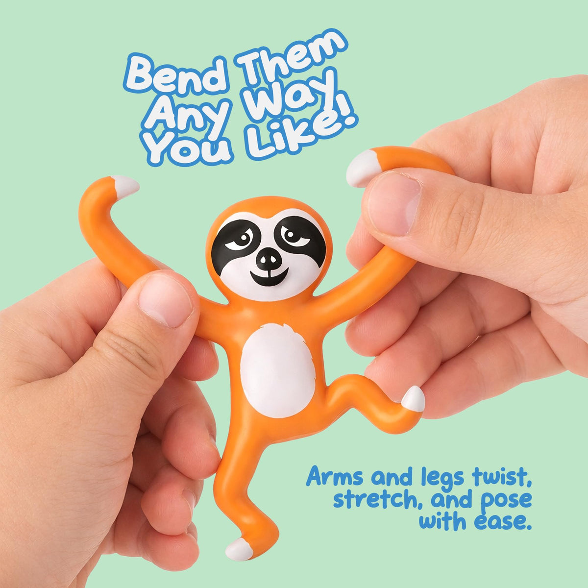 ArtCreativity sloth toys in purple/orange/pink/light blue, perfect for party favors.