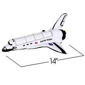 ArtCreativity space shuttle plush displays authentic logos, boosting space-themed room decor